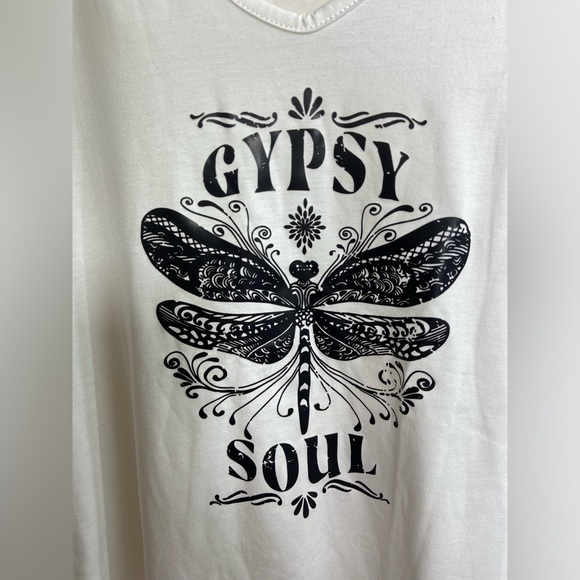 Beand New Gypsy Soul Graphic  Tank Top Size L Boho Style - Picture 4 of 6
